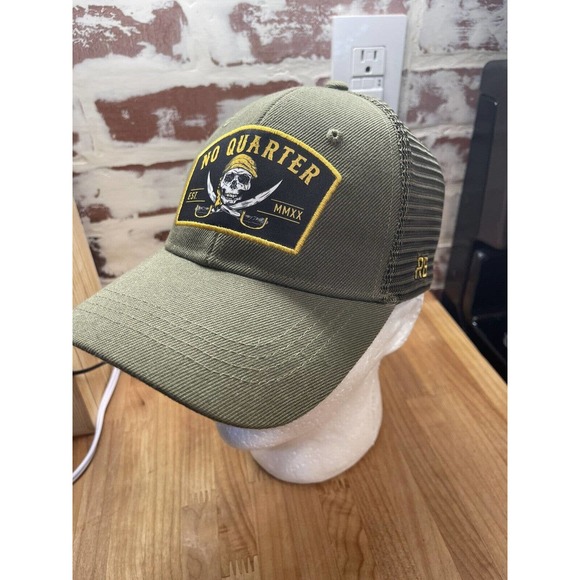 “No quarter” HAT Relentless Betrayal Truckers Mesh Snapback Sword Skull Logo NEW - Picture 4 of 5